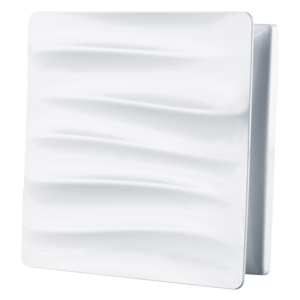 Dekorativní PVC mřížka se síťkou a krytem s motivem vlny 160 x 160 mm, bílá