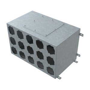 Kovový distribuční box pro propojení systému Flexitech Ø 90 mm s 15 vývody