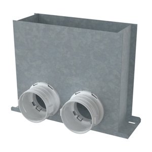 Kovový konektor do podlahy pro potrubí Dalap Flexitech Ø 90 mm, 2 příruby