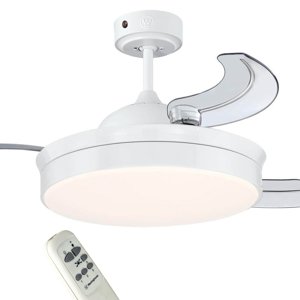 Stropní ventilátor se světlem a dálkovým ovládáním Westinghouse TORI 73043 v bílé barvě, Ø 105 cm