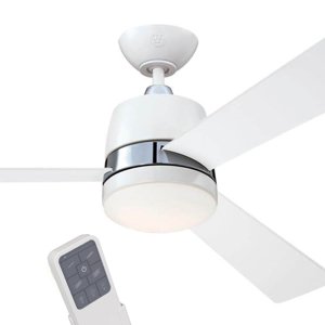 Stropní ventilátor se světlem a dálkovým ovládáním Westinghouse TRISTAN 73038 v bílé barvě, Ø 132 cm