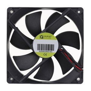 Malý přístrojový ventilátor Dalap SAF B 12V DC, 120x120x38 mm, 2300 ot./min., s kuličkovými ložisky