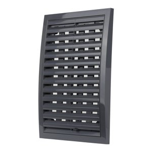 Plastová větrací mřížka s mechanicky ovládanou žaluzií Dalap GP 200x300 RNP ASA, šedá
