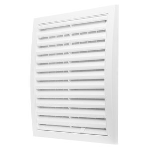 Plastová větrací mřížka s mechanicky ovládanou žaluzií Dalap GP 250x250 RNP ASA, bílá