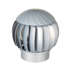 Ventilační rotační hlavice Dalap DORN P, Ø 160 mm, stříbrná