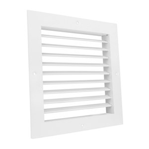 Větrací mřížka kovová Dalap GMAS s nastavitelnou žaluzií 350x350 mm, bílá