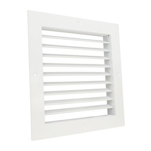 Větrací mřížka kovová Dalap GMAS s nastavitelnou žaluzií 200x200 mm, bílá