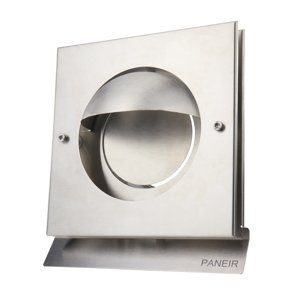 Nerezová větrací mřížka se stříškou a zpětnou klapkou Kappa 100 INOX, Ø 100 mm