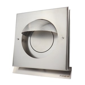 Nerezová větrací mřížka se stříškou a pachotěsnou zpětnou klapkou Kappa 125 INOX, Ø 125 mm