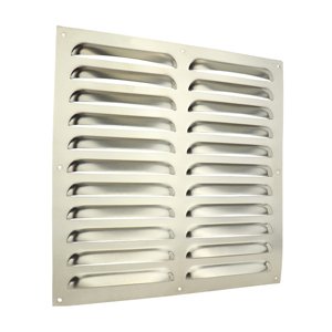 Nerezová větrací mřížka Dalap GM 300 NR bez příruby s pevnou žaluzií, 300x300 mm