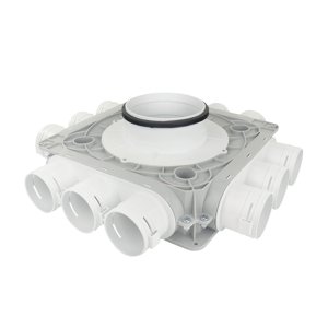 Plastový distribuční box Dalap Flexitech PADB, 12 vývodů o Ø 63 mm, příruba Ø 160 mm