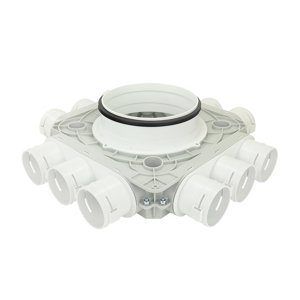 Plastový distribuční box Dalap Flexitech PADB, 12 vývodů o Ø 63 mm, příruba Ø 200 mm