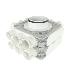 Dvoupatrový plastový distribuční box Dalap Flexitech PADB, 18 vývodů o Ø 63 mm, příruba Ø 160 mm