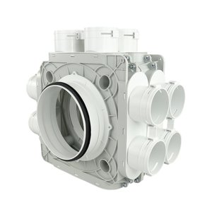 Dvoupatrový plastový distribuční box Dalap Flexitech PADB, 12 vývodů o Ø 75 mm, příruba Ø 200 mm