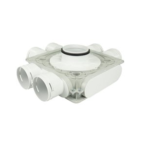 Plastový distribuční box Dalap Flexitech PADB, 6 vývodů o Ø 90 mm, příruba Ø 125 mm