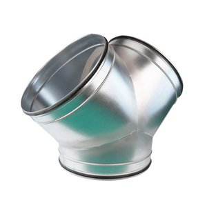 Kovová odbočka "Y" s těsnící gumou Ø 450 / Ø 450 mm