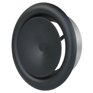 Kovový anemostat přívodní Dalap TVMD P, Ø 150 mm, černá