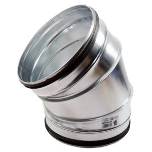 Kovové koleno kulaté 45° s těsnící gumou Ø 250 mm