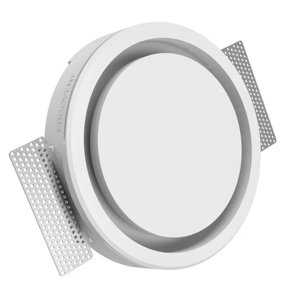 Neviditelný kruhový difuzor ERGOVENT RONDO-100 pro přívod i odvod vzduchu, sádrový, bílý