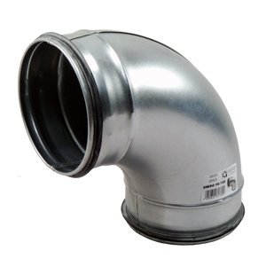 Kovové koleno kulaté 90° s těsnící gumou Ø 80 mm