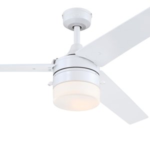 Stropní ventilátor Westinghouse RIVERTON 73166, Ø 132 cm, matně bílý, s osvětlením