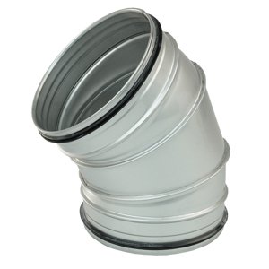 Nerezové koleno kulaté Dalap BENDI-O 45° s těsnící gumou, Ø 125 mm