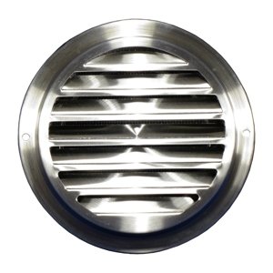 Nerez větrací mřížka s přírubou a síťkou proti hmyzu Ø 125 mm