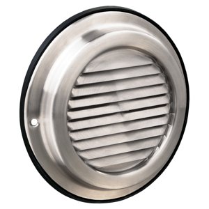 Nerezová větrací mřížka s pevnou žaluzií Ø 125 mm