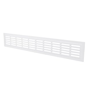 Kovová dveřní větrací mřížka 475x80 mm, bílá