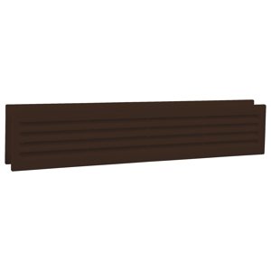 PVC větrací mřížka do dveří dvojitá 453x90 mm, hnědá