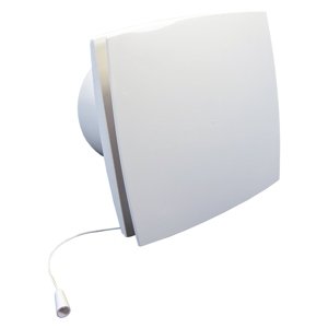 Ventilátor s předním panelem a tahovým spínačem na 12V do vlhkého prostředí Ø 125 mm